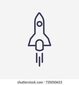 Outline rocket icon illustration vector symbol