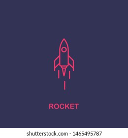 Outline rocket icon.rocket vector illustration. Symbol for web and mobile