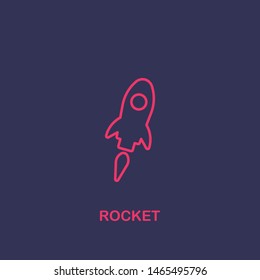 Outline rocket icon.rocket vector illustration. Symbol for web and mobile