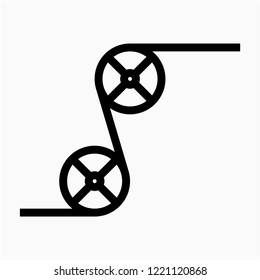 Outline roll pixel perfect vector icon