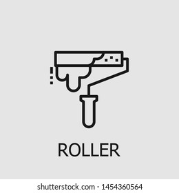 Outline roller vector icon. Roller illustration for web, mobile apps, design. Roller vector symbol.