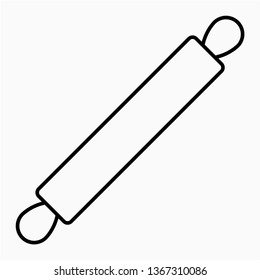 Outline rolling pin vector icon