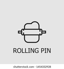 Outline rolling pin vector icon. Rolling pin illustration for web, mobile apps, design. Rolling pin vector symbol.