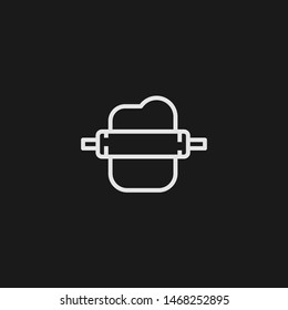Outline rolling pin vector icon. Rolling pin illustration for web, mobile apps, design. Rolling pin vector symbol.