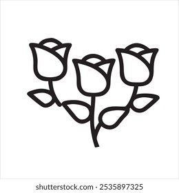 Outline rose flower" designs are minimalist, elegant floral illustrations that capture the essence of roses through simple, clean lines. Perfect for tattoos, wall art, and digital designs, 