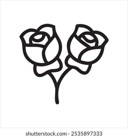 Outline rose flower" designs are minimalist, elegant floral illustrations that capture the essence of roses through simple, clean lines. Perfect for tattoos, wall art, and digital designs, 