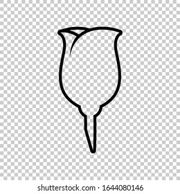 contorno de rollos icono vectorial plano en fondo transparente