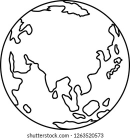 outline of a round bearth