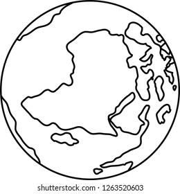 outline of a round bearth