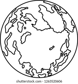 outline of a round bearth