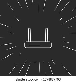 Outline router icon illustration isolated vector sign symbol