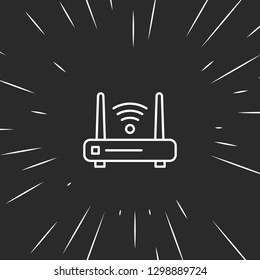 Outline router icon illustration isolated vector sign symbol
