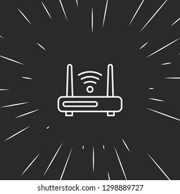 Outline router icon illustration isolated vector sign symbol