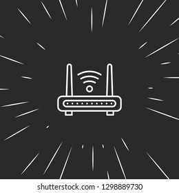 Outline router icon illustration isolated vector sign symbol
