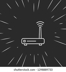 Outline router icon illustration isolated vector sign symbol