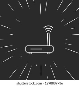 Outline router icon illustration isolated vector sign symbol