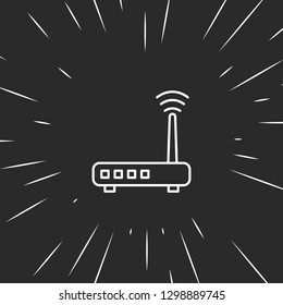 Outline router icon illustration isolated vector sign symbol