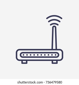 Outline router icon illustration vector symbol