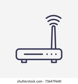 Outline router icon illustration vector symbol