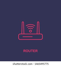Outline router icon.router vector illustration. Symbol for web and mobile