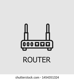 Outline router vector icon. Router illustration for web, mobile apps, design. Router vector symbol.