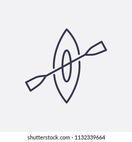 Outline rowing icon illustration,vector - sign symbol
