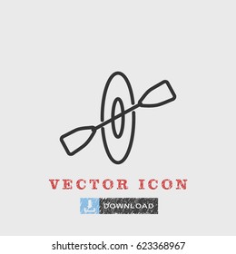 Outline rowing icon ilustration vector symbol