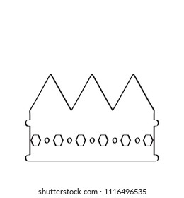Outline of a royal crown