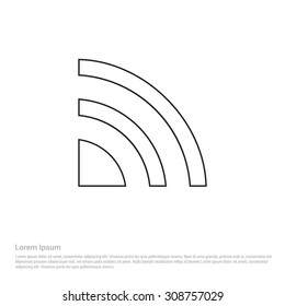 Outline Rss Icon, Vector Illustration, Flat pictogram icon