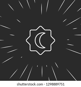 Outline rub el hizb icon illustration isolated vector sign symbol