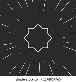 Outline rub el hizb icon illustration isolated vector sign symbol