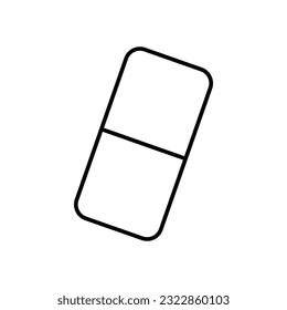 Outline Rubber eraser design for web or mobile app