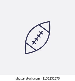 Outline rugby icon illustration,vector sport sign symbol