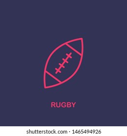 Outline rugby icon.rugby vector illustration. Symbol for web and mobile