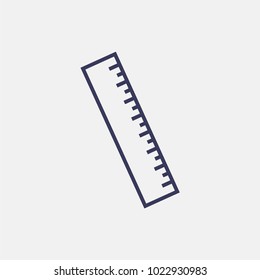 Outline ruler icon illustration isolated vector sign symbol
