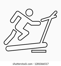 Outline run vector icon