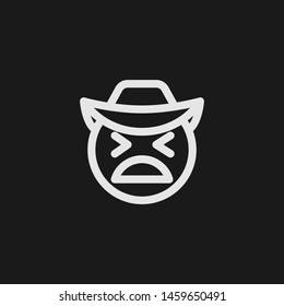 Outline sad vector icon. Sad illustration for web, mobile apps, design. Sad vector symbol.