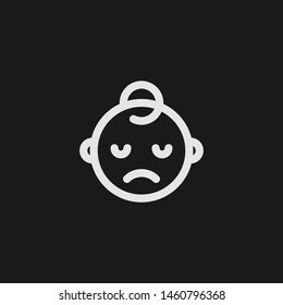 Outline Sad Vector Icon Sad Illustration Stock Vector (Royalty Free ...