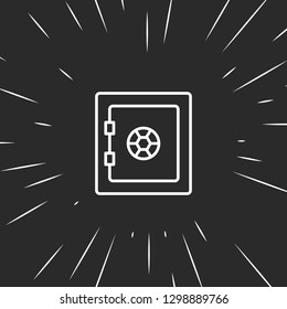 Outline safe icon illustration isolated vector sign symbol