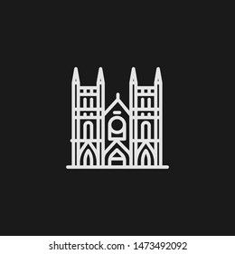 Outline saint paul cathedral vector icon. Saint paul cathedral illustration for web, mobile apps, design. Saint paul cathedral vector symbol.