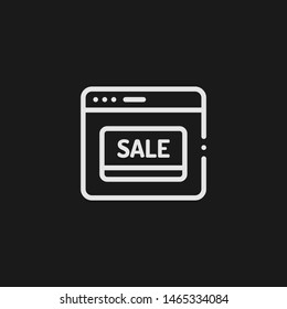 Outline sale button vector icon. Sale button illustration for web, mobile apps, design. Sale button vector symbol.