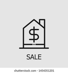 Outline sale vector icon. Sale illustration for web, mobile apps, design. Sale vector symbol.