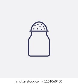 Outline salt container icon illustration,vector  sign symbol