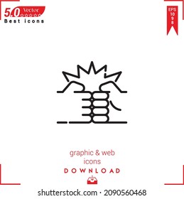 Outline salute Icon. salute icon vector isolated on white background. Graphic design, material-design, Best sellers icons, mobile application, UI UX design, EPS 10 format vector