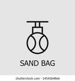 Outline sand bag vector icon. Sand bag illustration for web, mobile apps, design. Sand bag vector symbol.