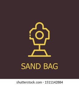 Outline sand bag vector icon. Sand bag illustration for web, mobile apps, design. Sand bag vector symbol.