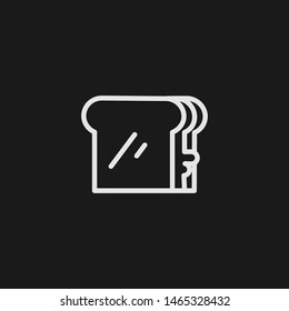 Outline sandwich vector icon. Sandwich illustration for web, mobile apps, design. Sandwich vector symbol.
