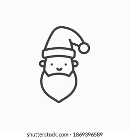 Outline santa icon.santa vector illustration. Symbol for web and mobile