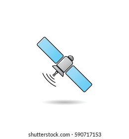 Outline satellite icon