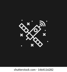 Outline satellite vector icon. Satellite illustration for web, mobile apps, design. Satellite vector symbol.